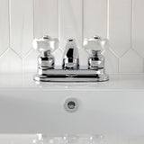 Vintage Double-Handle 3-Hole Deck Mount 4-Inch Centerset Bathroom Faucet with Pop-Up Drain