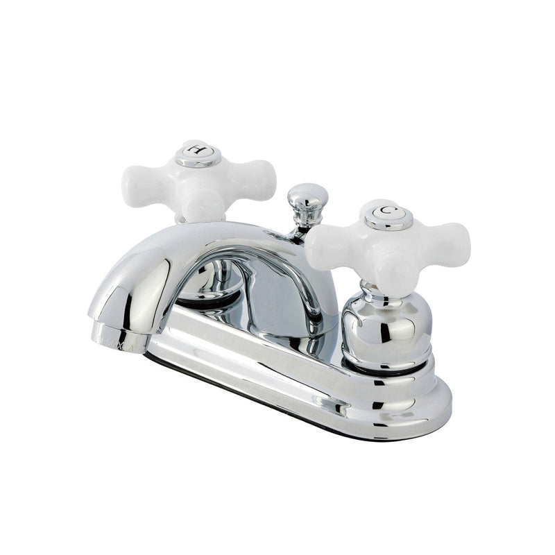 Vintage Double-Handle 3-Hole Deck Mount 4-Inch Centerset Bathroom Faucet with Pop-Up Drain