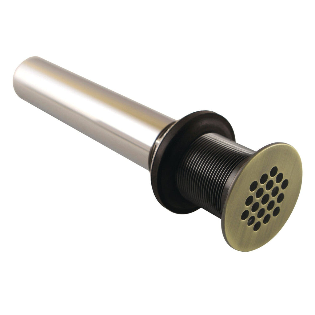 Trimscape Brass Grid Bathroom Sink Drain without Overflow, 17 Gauge