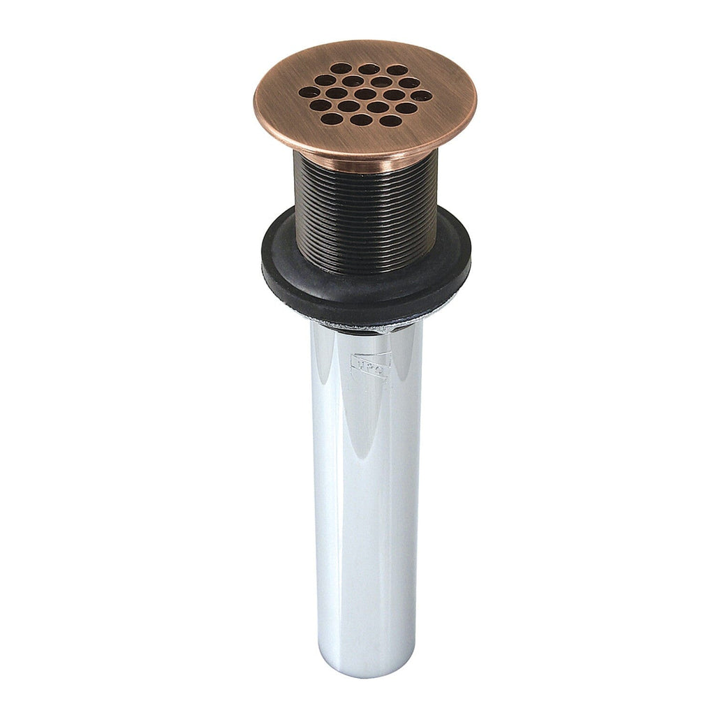 Trimscape Brass Grid Bathroom Sink Drain without Overflow, 17 Gauge