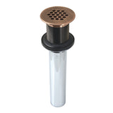 Trimscape Brass Grid Bathroom Sink Drain without Overflow, 17 Gauge