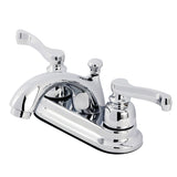 Royale Double-Handle 3-Hole Deck Mount 4-Inch Centerset Bathroom Faucet with Pop-Up Drain