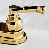 Royale Double-Handle 3-Hole Deck Mount 4-Inch Centerset Bathroom Faucet with Pop-Up Drain