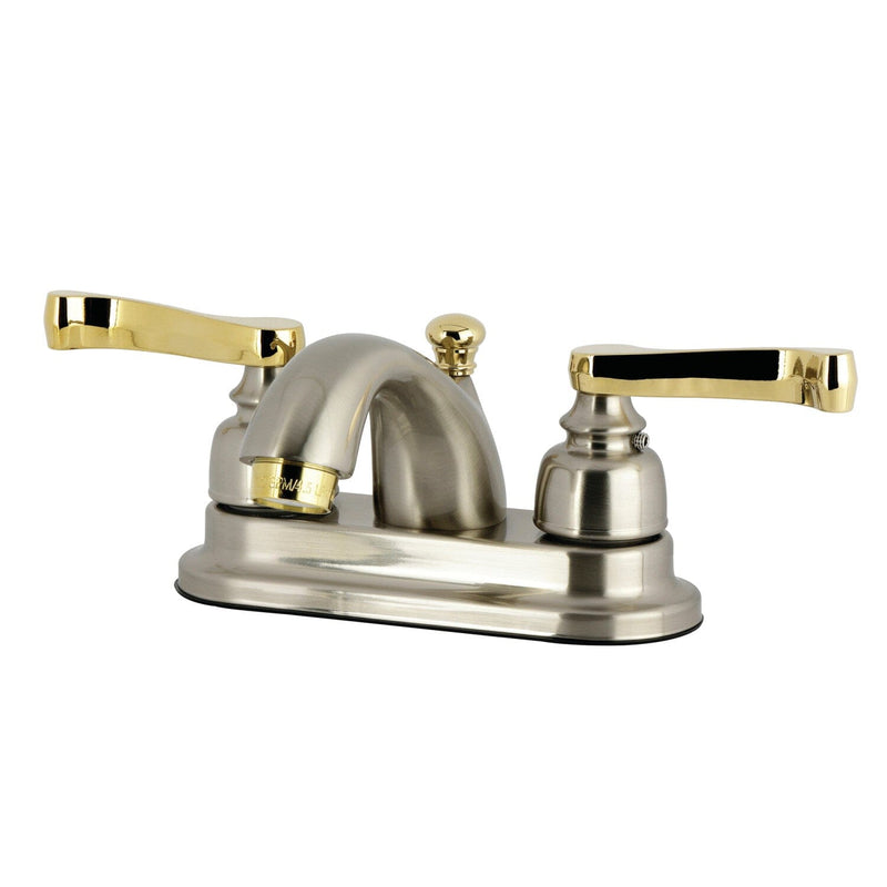 Royale Double-Handle 3-Hole Deck Mount 4-Inch Centerset Bathroom Faucet with Pop-Up Drain