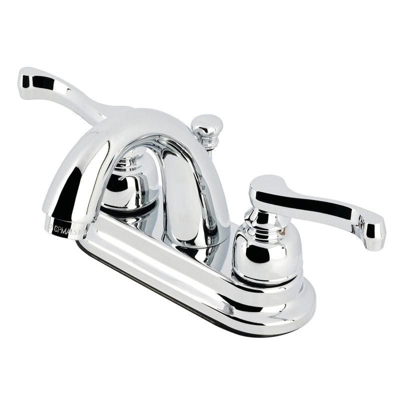 Royale Double-Handle 3-Hole Deck Mount 4-Inch Centerset Bathroom Faucet with Pop-Up Drain