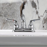 Naples Double-Handle 3-Hole Deck Mount 4-Inch Centerset Bathroom Faucet with Pop-Up Drain