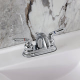 Naples Double-Handle 3-Hole Deck Mount 4-Inch Centerset Bathroom Faucet with Pop-Up Drain