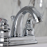 Naples Double-Handle 3-Hole Deck Mount 4-Inch Centerset Bathroom Faucet with Pop-Up Drain