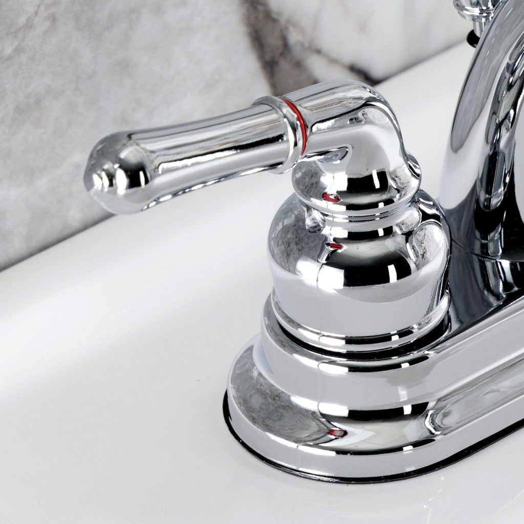 Naples Double-Handle 3-Hole Deck Mount 4-Inch Centerset Bathroom Faucet with Pop-Up Drain