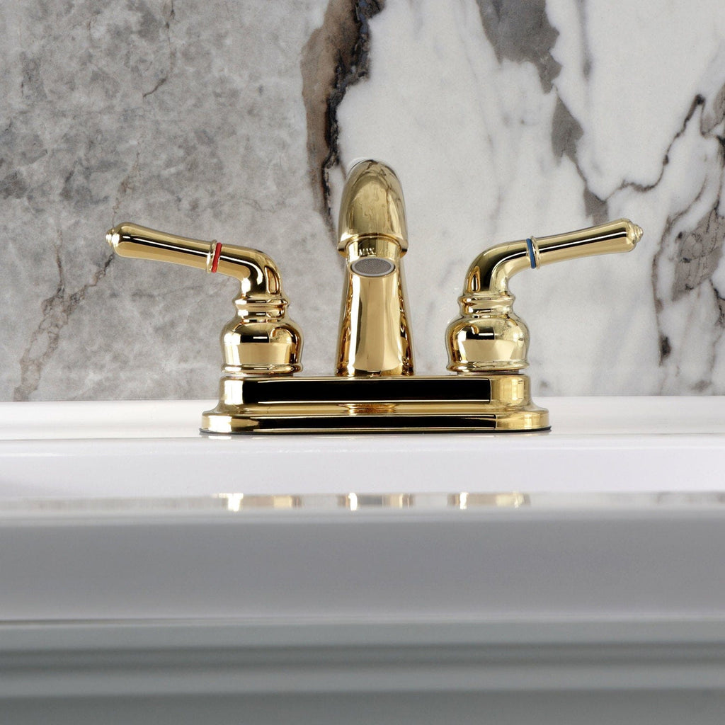 Naples Double-Handle 3-Hole Deck Mount 4-Inch Centerset Bathroom Faucet with Pop-Up Drain