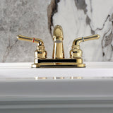 Naples Double-Handle 3-Hole Deck Mount 4-Inch Centerset Bathroom Faucet with Pop-Up Drain