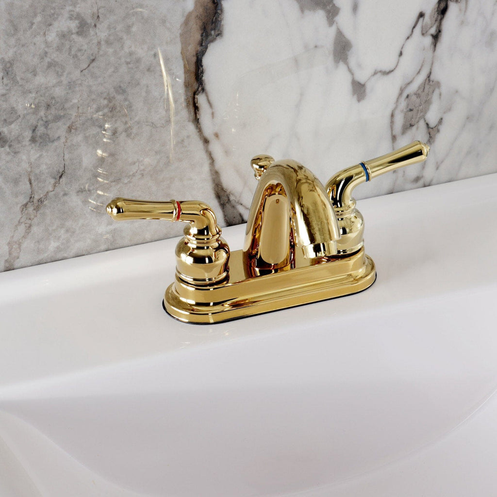 Naples Double-Handle 3-Hole Deck Mount 4-Inch Centerset Bathroom Faucet with Pop-Up Drain