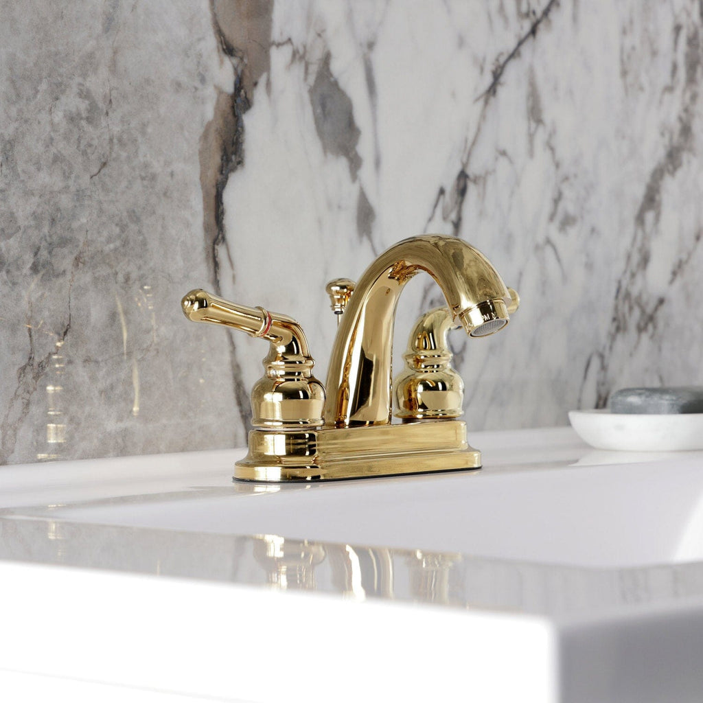 Naples Double-Handle 3-Hole Deck Mount 4-Inch Centerset Bathroom Faucet with Pop-Up Drain