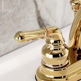 Naples Double-Handle 3-Hole Deck Mount 4-Inch Centerset Bathroom Faucet with Pop-Up Drain