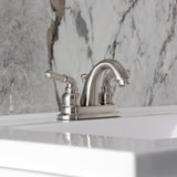 Naples Double-Handle 3-Hole Deck Mount 4-Inch Centerset Bathroom Faucet with Pop-Up Drain