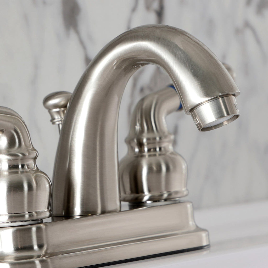 Naples Double-Handle 3-Hole Deck Mount 4-Inch Centerset Bathroom Faucet with Pop-Up Drain