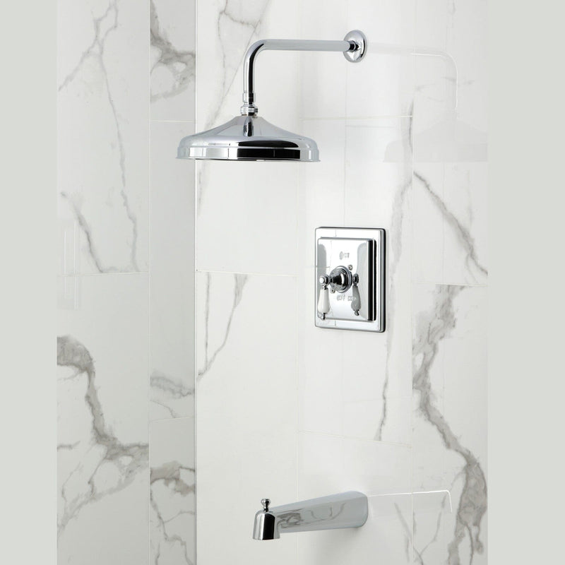 Demure Single-Handle Pressure Balanced Tub and Shower Faucet