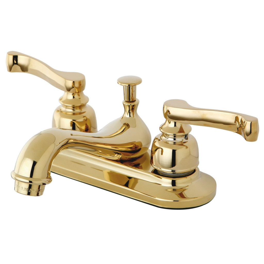 Royale Double-Handle 3-Hole Deck Mount 4-Inch Centerset Bathroom Faucet with Pop-Up Drain