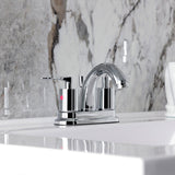 Serena Double-Handle 3-Hole Deck Mount 4-Inch Centerset Bathroom Faucet with Pop-Up Drain