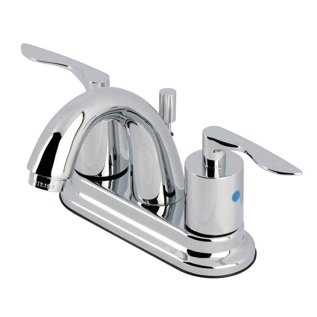 Serena Double-Handle 3-Hole Deck Mount 4-Inch Centerset Bathroom Faucet with Pop-Up Drain