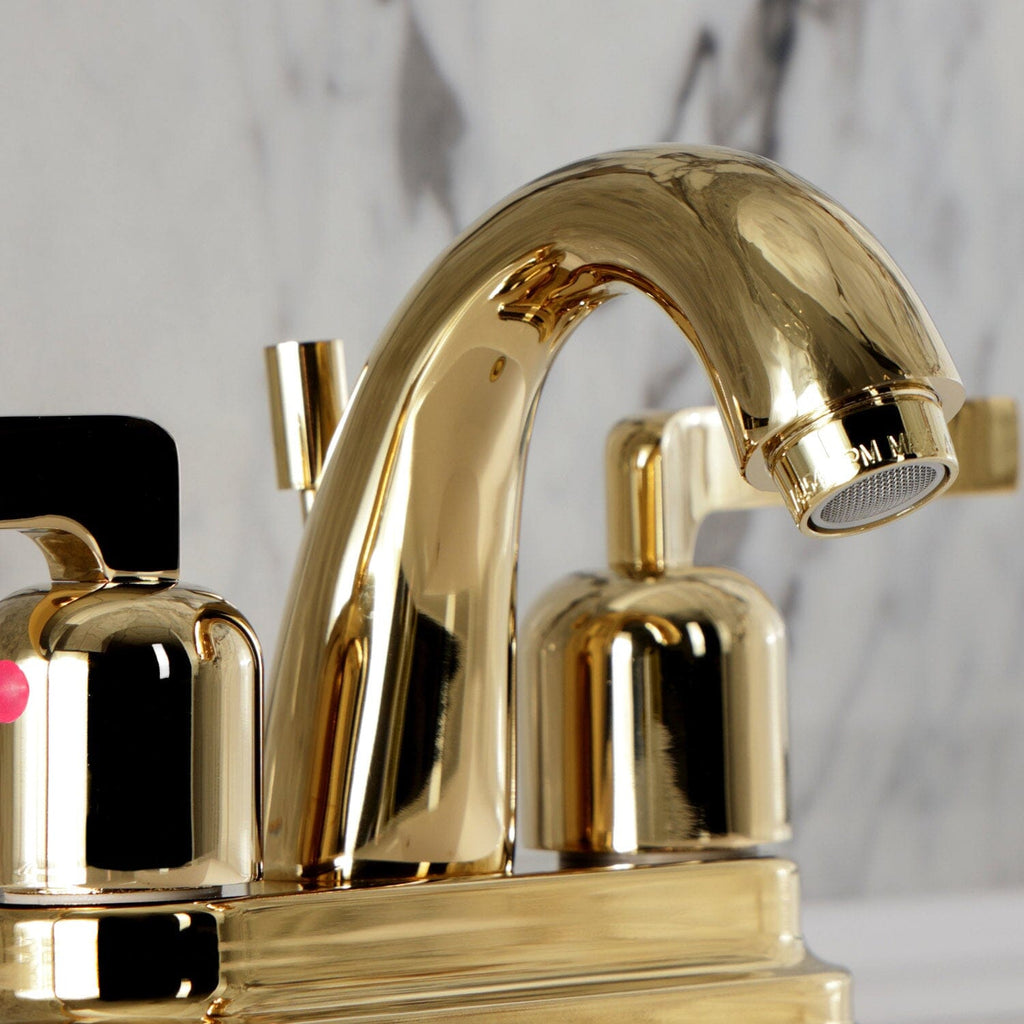 Centurion Double-Handle 3-Hole Deck Mount 4-Inch Centerset Bathroom Faucet with Pop-Up Drain