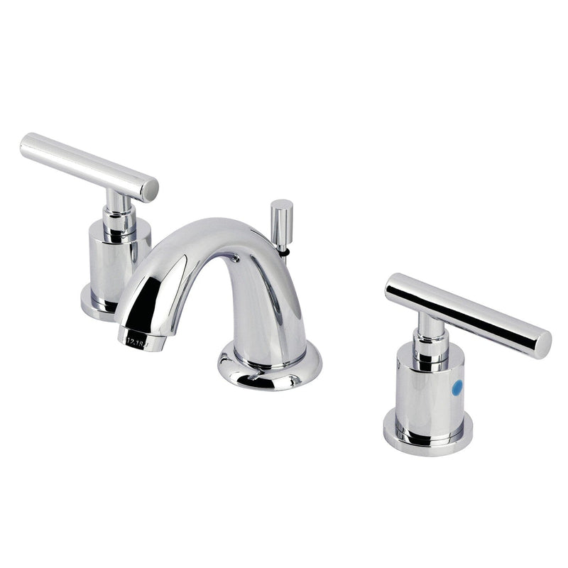 Manhattan Two-Handle 3-Hole Deck Mount Widespread Bathroom Faucet with Retail Pop-Up Drain