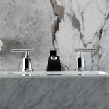 Manhattan Two-Handle 3-Hole Deck Mount Widespread Bathroom Faucet with Pop-Up Drain