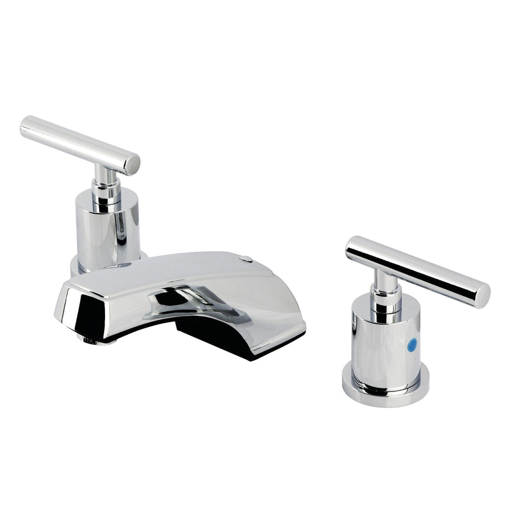 Manhattan Two-Handle 3-Hole Deck Mount Widespread Bathroom Faucet with Pop-Up Drain