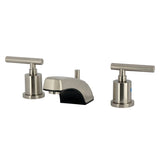 Manhattan Two-Handle 3-Hole Deck Mount Widespread Bathroom Faucet with Pop-Up Drain