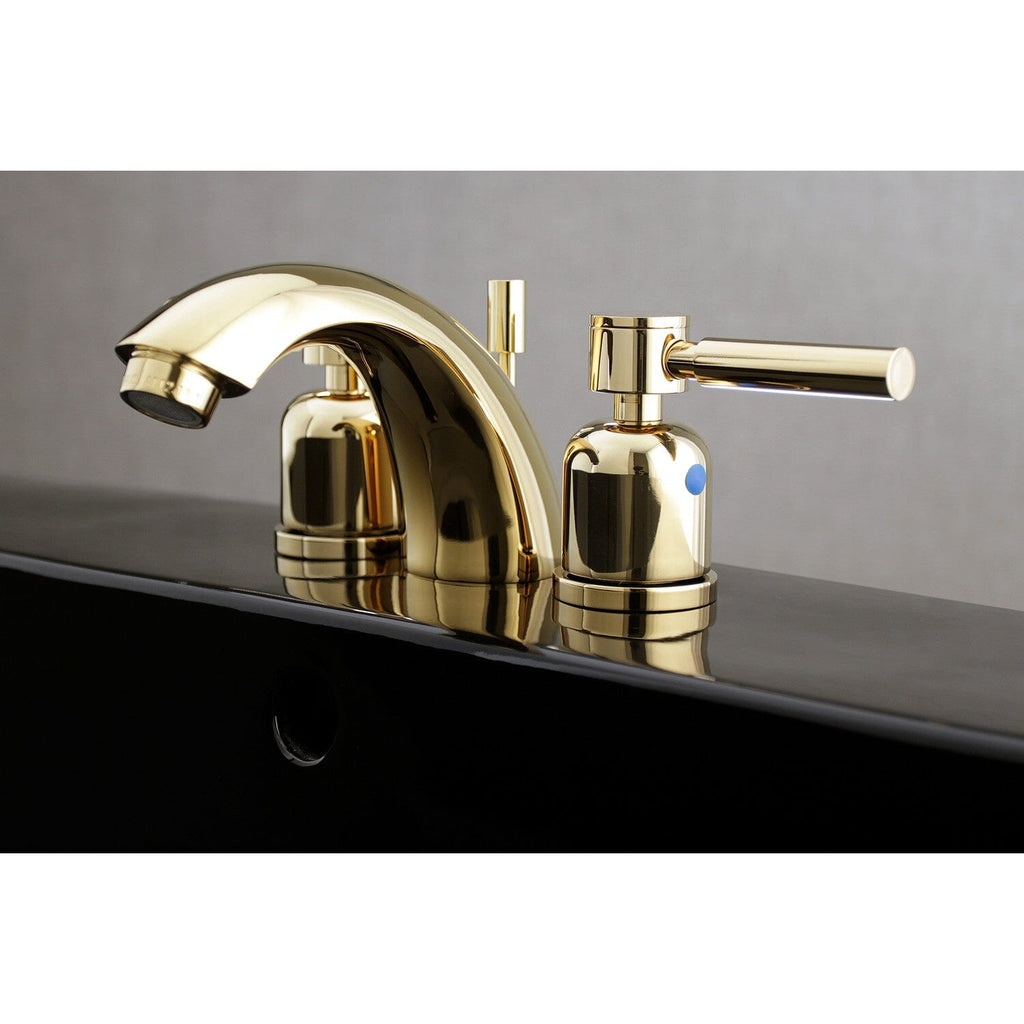 Concord Two-Handle 3-Hole Deck Mount Mini-Widespread Bathroom Faucet with Pop-Up Drain