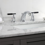 Kaiser Two-Handle 3-Hole Deck Mount Widespread Bathroom Faucet with Retail Pop-Up Drain