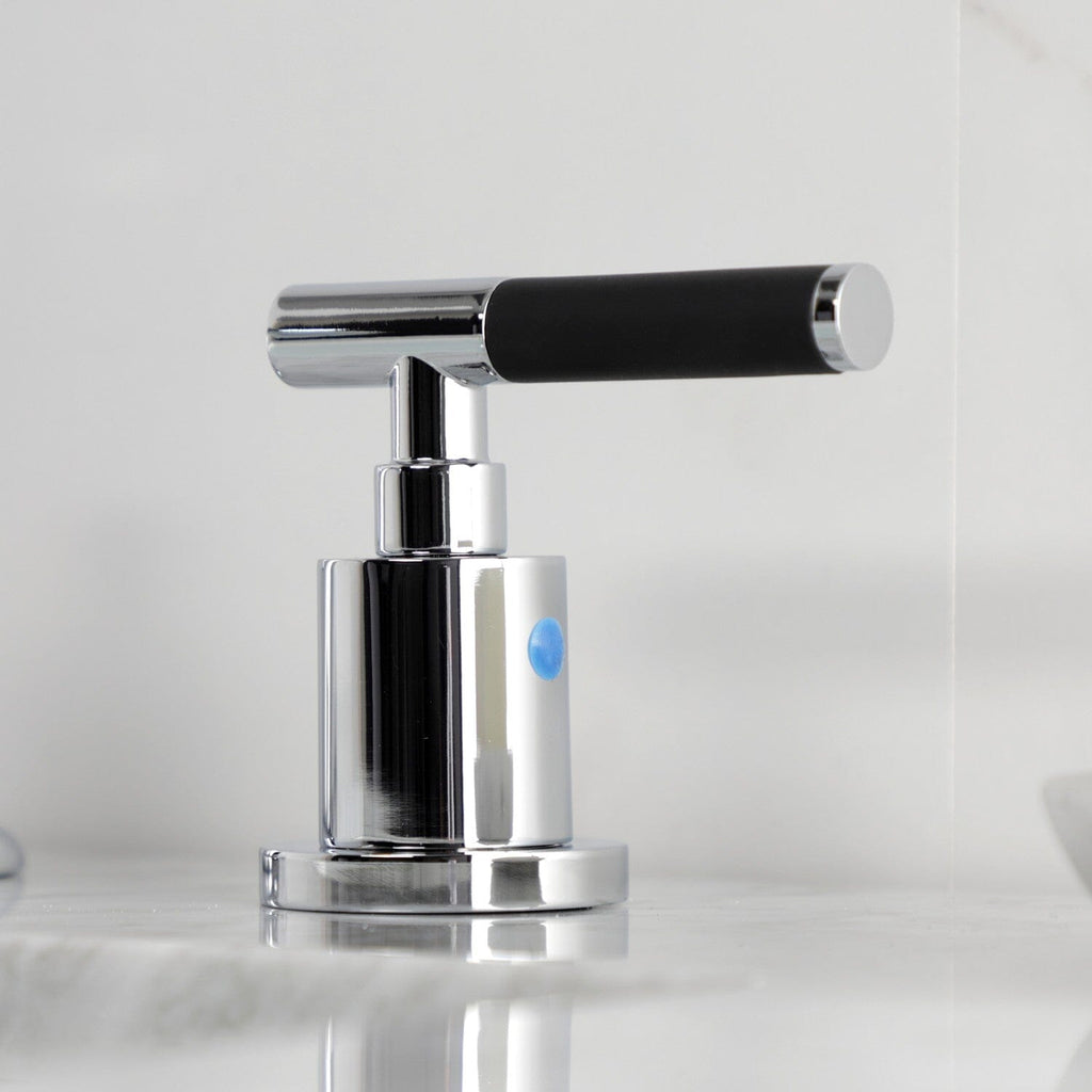 Kaiser Two-Handle 3-Hole Deck Mount Widespread Bathroom Faucet with Retail Pop-Up Drain