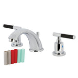 Kaiser Two-Handle 3-Hole Deck Mount Widespread Bathroom Faucet with Retail Pop-Up Drain