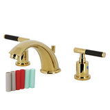Kaiser Two-Handle 3-Hole Deck Mount Widespread Bathroom Faucet with Retail Pop-Up Drain