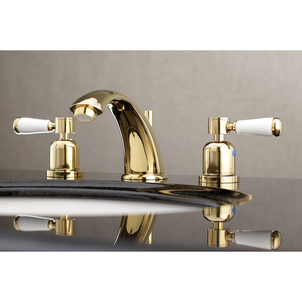Paris Two-Handle 3-Hole Deck Mount Widespread Bathroom Faucet with Retail Pop-Up Drain