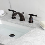 Kaiser Two-Handle 3-Hole Deck Mount Widespread Bathroom Faucet with Retail Pop-Up Drain