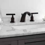 Kaiser Two-Handle 3-Hole Deck Mount Widespread Bathroom Faucet with Retail Pop-Up Drain