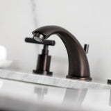 Kaiser Two-Handle 3-Hole Deck Mount Widespread Bathroom Faucet with Retail Pop-Up Drain