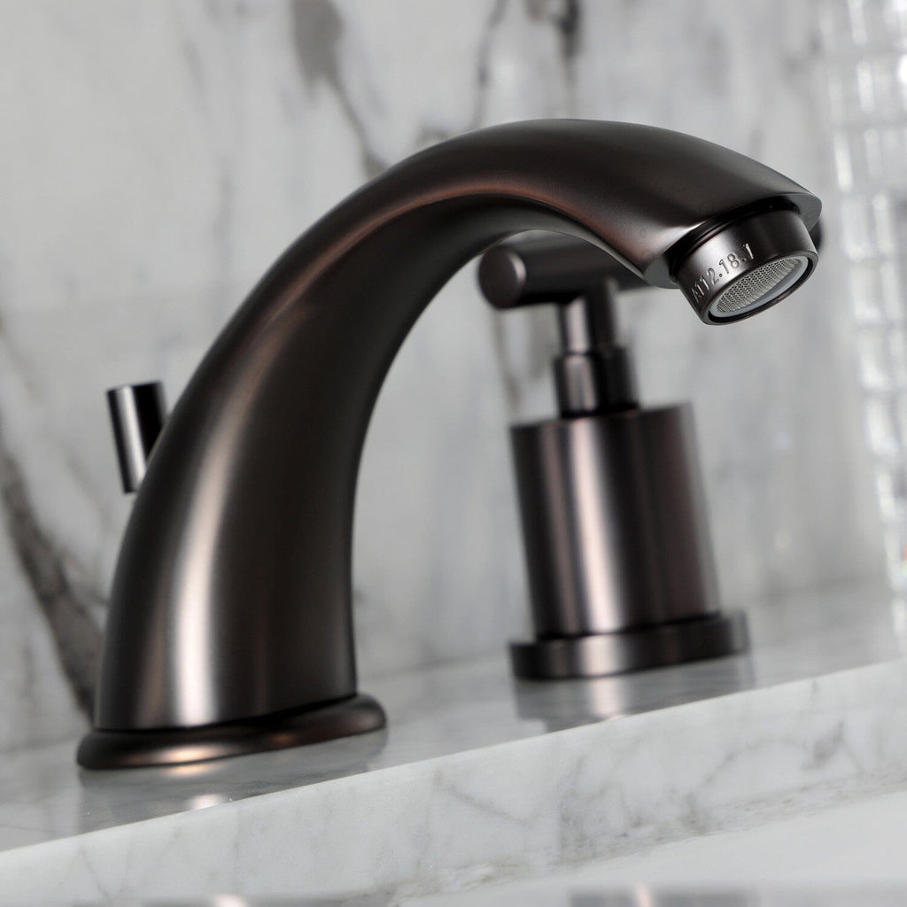 Manhattan Two-Handle 3-Hole Deck Mount Widespread Bathroom Faucet with Retail Pop-Up Drain