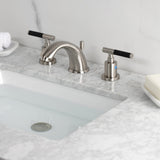 Kaiser Two-Handle 3-Hole Deck Mount Widespread Bathroom Faucet with Retail Pop-Up Drain