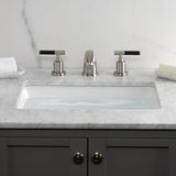 Kaiser Two-Handle 3-Hole Deck Mount Widespread Bathroom Faucet with Retail Pop-Up Drain