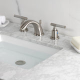 Kaiser Two-Handle 3-Hole Deck Mount Widespread Bathroom Faucet with Retail Pop-Up Drain