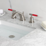 Kaiser Two-Handle 3-Hole Deck Mount Widespread Bathroom Faucet with Retail Pop-Up Drain