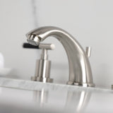 Kaiser Two-Handle 3-Hole Deck Mount Widespread Bathroom Faucet with Retail Pop-Up Drain