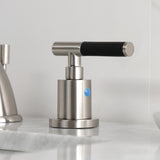 Kaiser Two-Handle 3-Hole Deck Mount Widespread Bathroom Faucet with Retail Pop-Up Drain