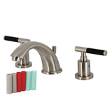 Kaiser Two-Handle 3-Hole Deck Mount Widespread Bathroom Faucet with Retail Pop-Up Drain
