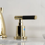 Kaiser Two-Handle 3-Hole Deck Mount Widespread Bathroom Faucet with Retail Pop-Up Drain