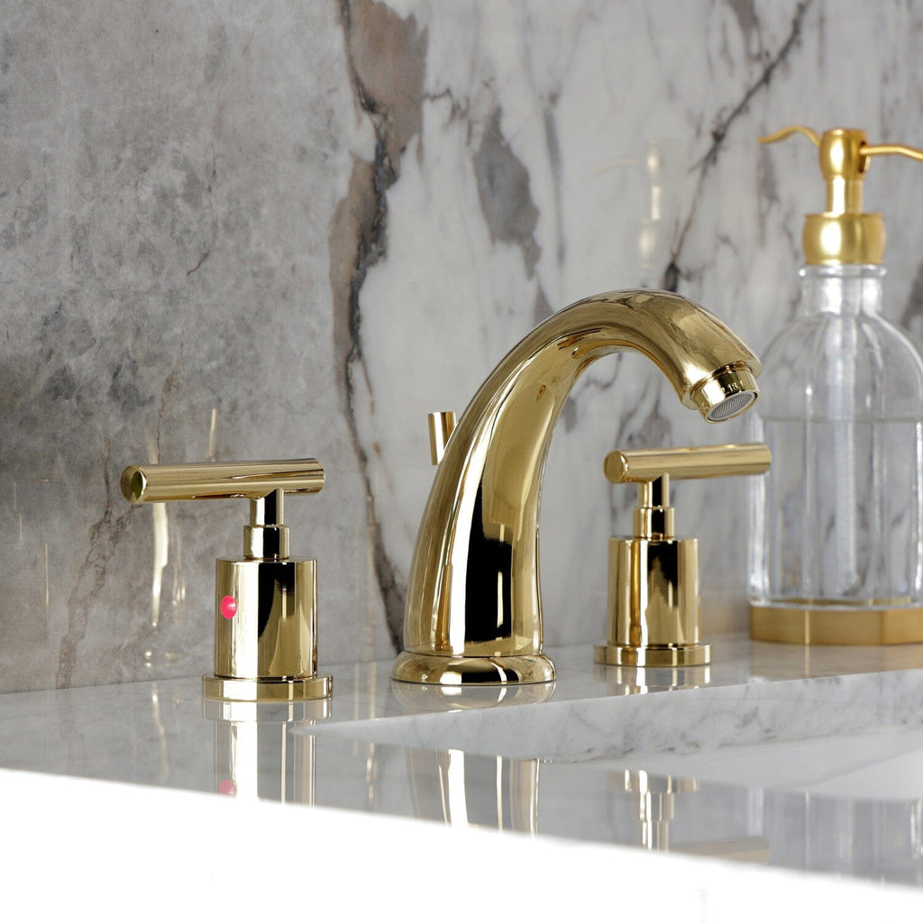 Manhattan Two-Handle 3-Hole Deck Mount Widespread Bathroom Faucet with Retail Pop-Up Drain