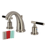 Kaiser Two-Handle 3-Hole Deck Mount Widespread Bathroom Faucet with Retail Pop-Up Drain