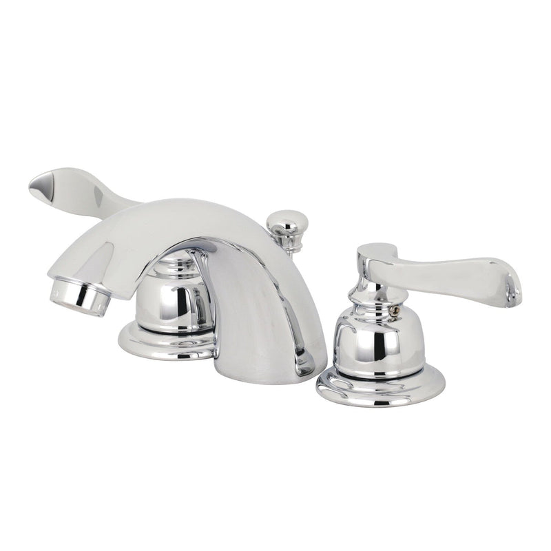 NuWave French Two-Handle 3-Hole Deck Mount Mini-Widespread Bathroom Faucet with Pop-Up Drain